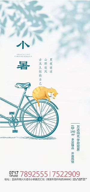 传统节气小暑海报模版