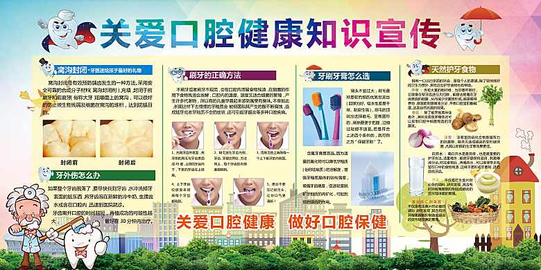 关爱口腔健康知识宣传栏