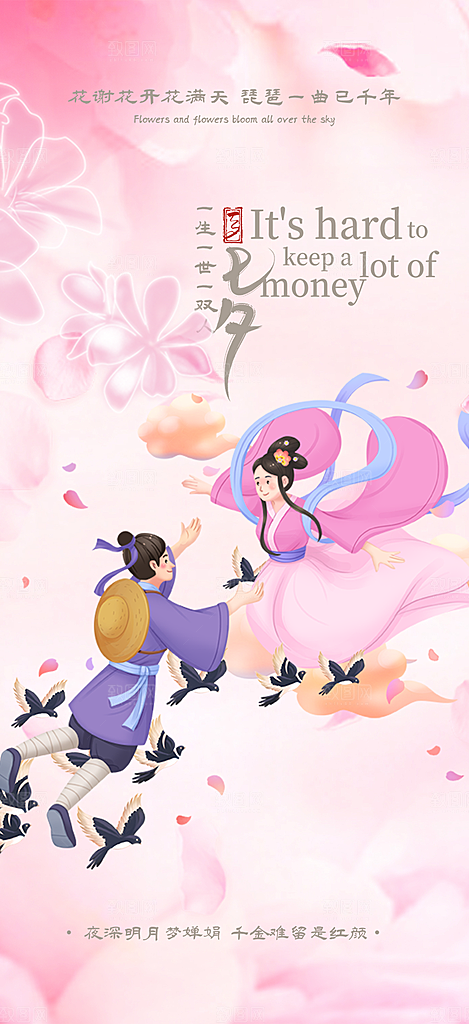 甜蜜美丽情人节爱情活动海报