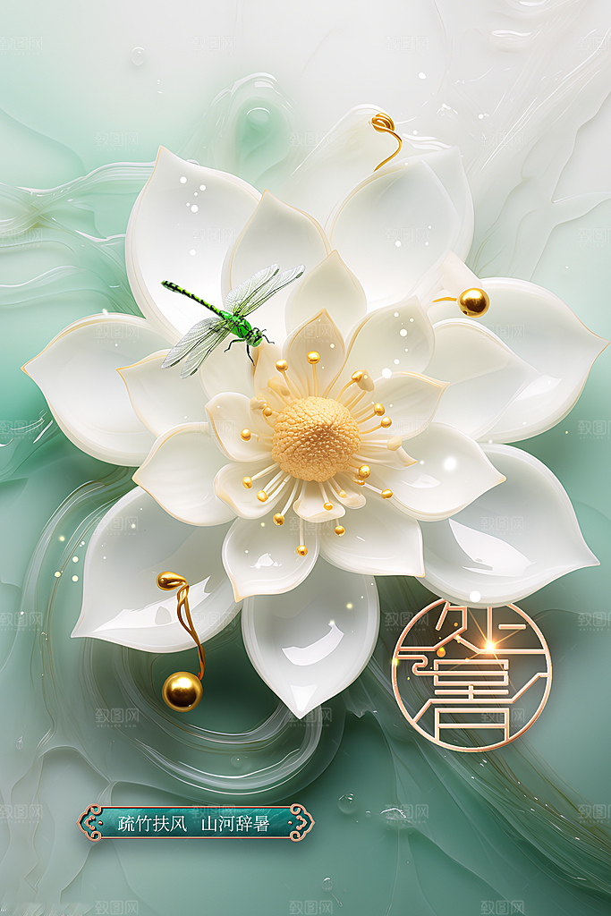 处暑节气传统活动海报