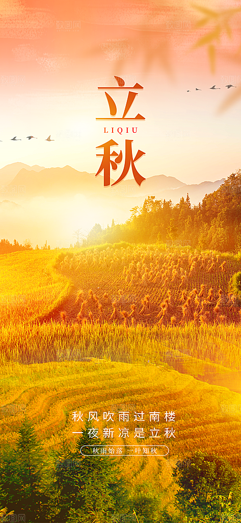 立秋节气立秋海报