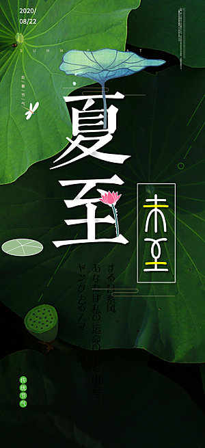 二十四节气夏至节气炎热节气海报