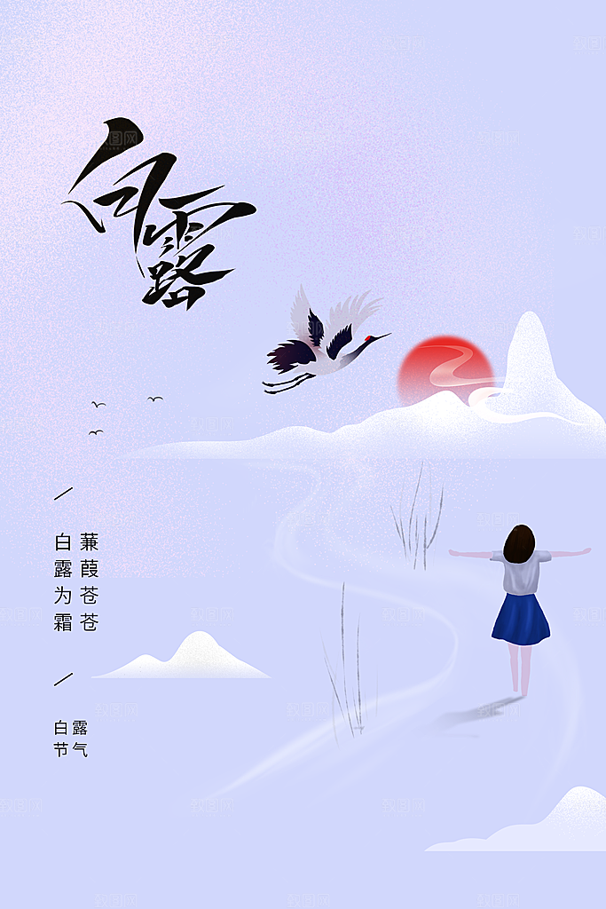 白露节气传统活动海报