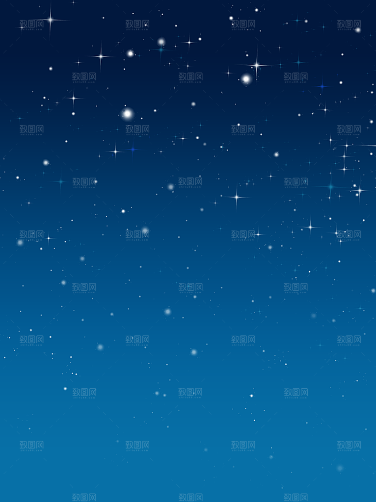 梦幻治愈唯美现代灯光夜景插画背景