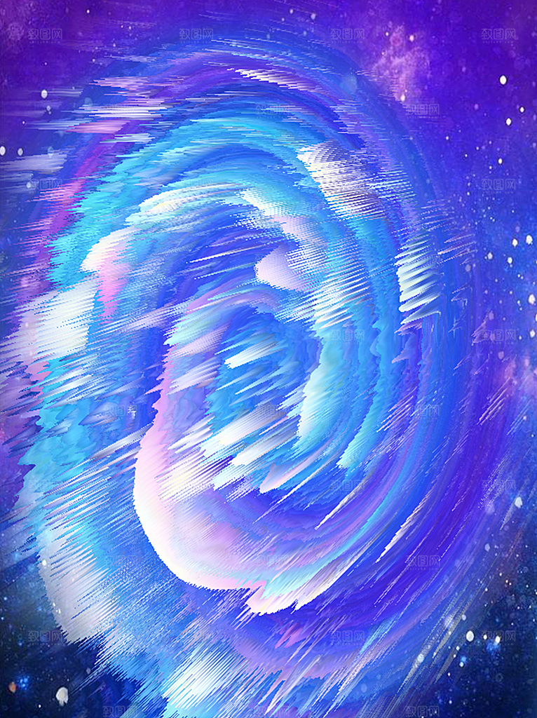 梦幻治愈唯美现代灯光夜景插画背景