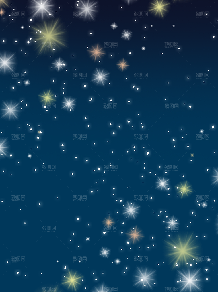 梦幻治愈唯美现代灯光夜景插画背景