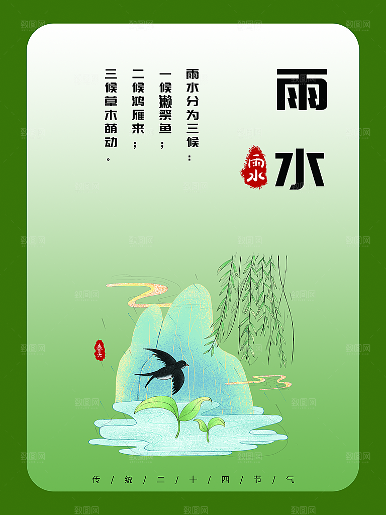 传统二十四节气雨水