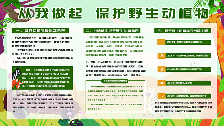 从我做起保护野生动植物