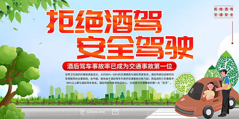 拒绝酒驾宣传海报设计