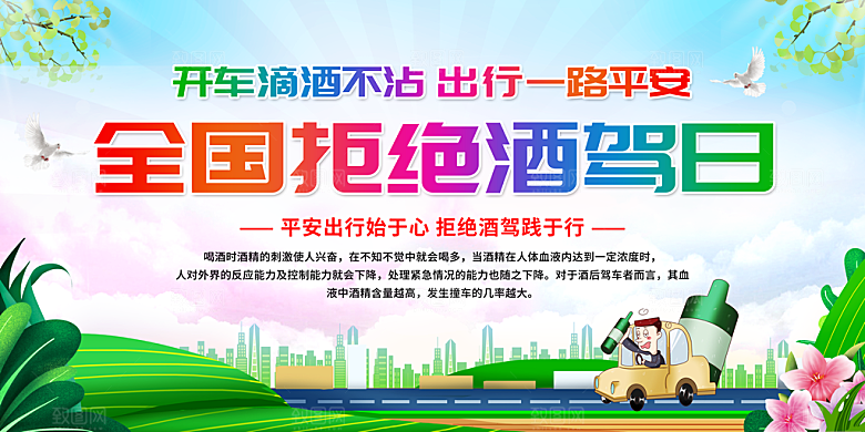 拒绝酒驾宣传海报设计