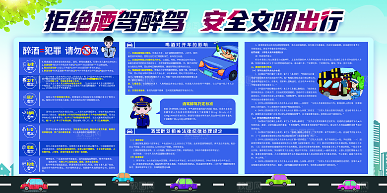 拒绝酒驾宣传海报设计素材