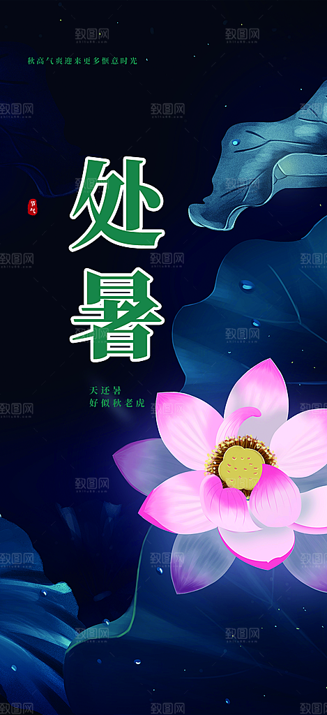 二十四节气处暑节气海报