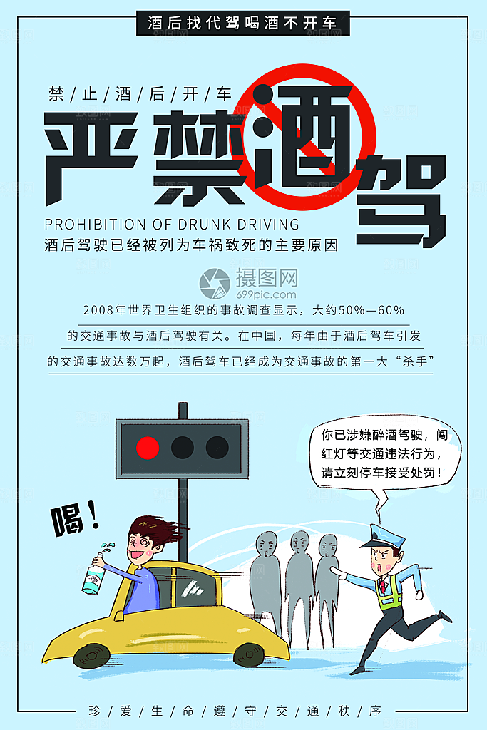 拒绝酒驾宣传海报设计