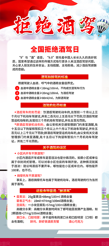 拒绝酒驾宣传海报设计素材