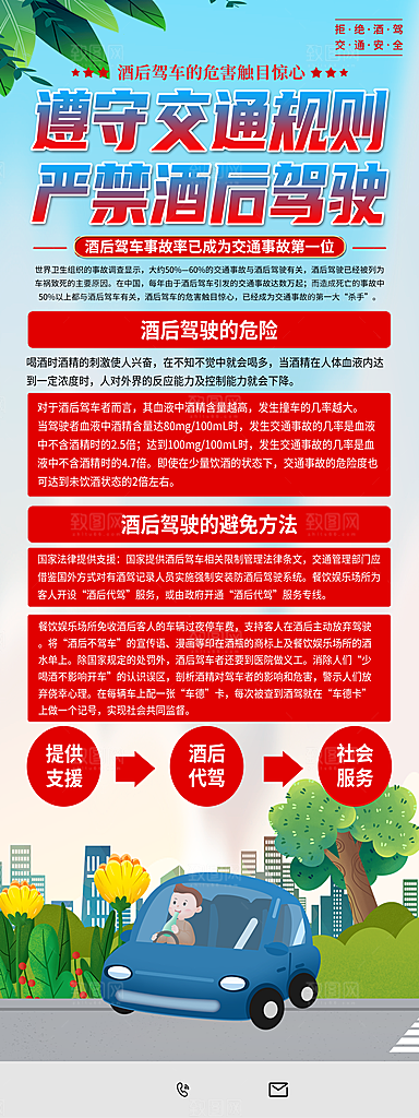 拒绝酒驾宣传海报设计素材