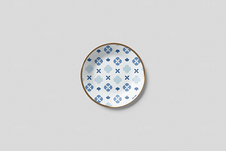 餐具瓷器筷子盘子智能贴图样机模板