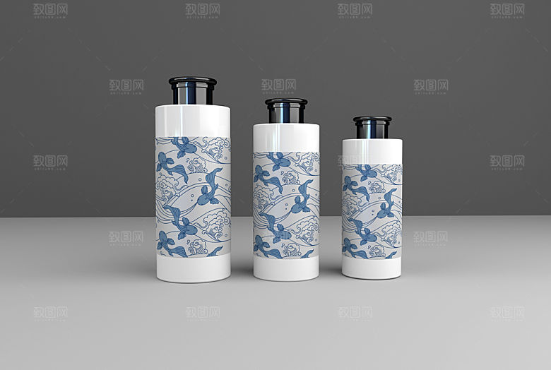 餐具瓷器筷子盘子智能贴图样机模板