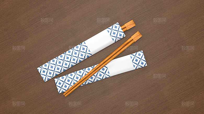 餐具瓷器筷子盘子智能贴图样机模板