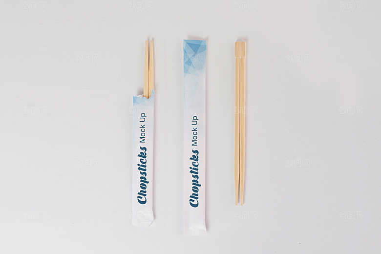 餐具瓷器筷子盘子智能贴图样机模板