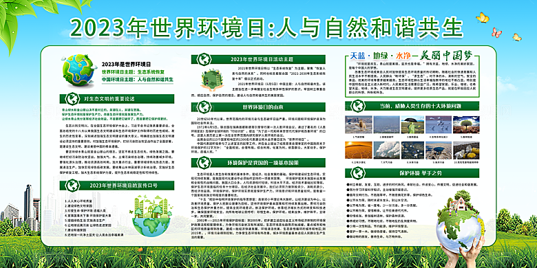简约大气世界环境日宣传展板