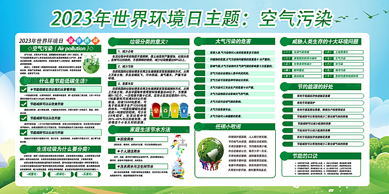 简约大气世界环境日宣传展板