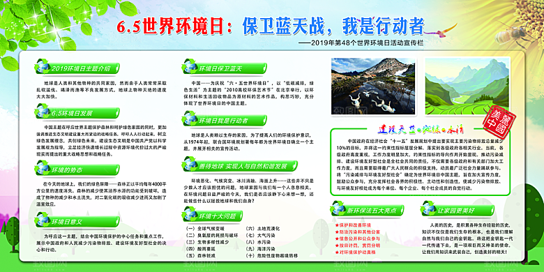 保护环境世界环境日宣传展板