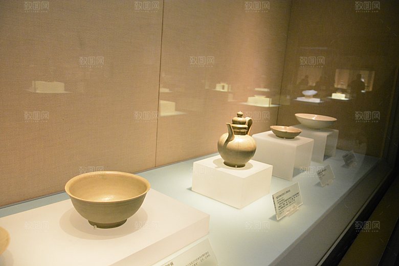 博物馆中展出的瓷器