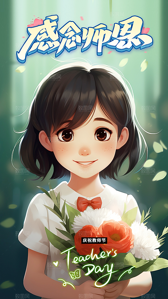教师节节日简约大气海报