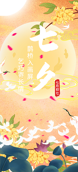 浪漫甜蜜美丽七夕情人节爱情活动海报