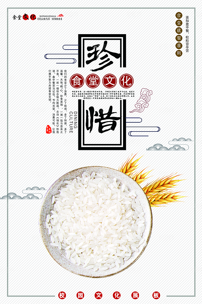 食堂文化展板挂图设计