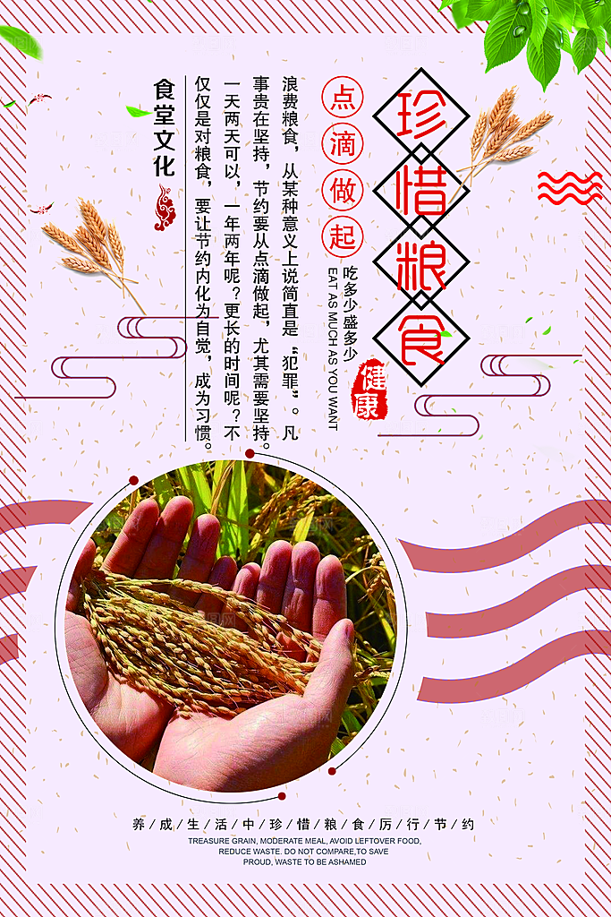 食堂文化展板挂图设计
