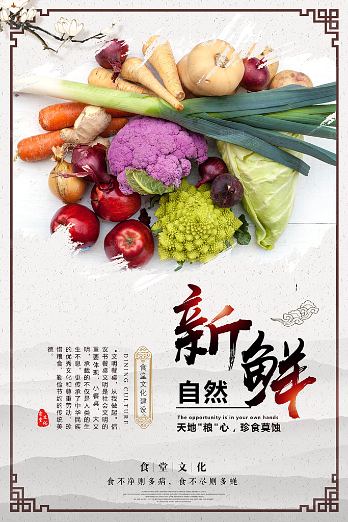食堂文化展板挂图设计