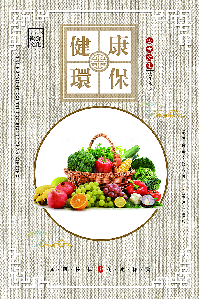食堂文化展板挂图设计