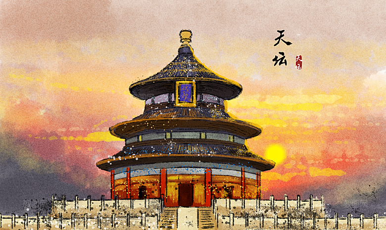 中国风古风水墨山川河流装饰背景