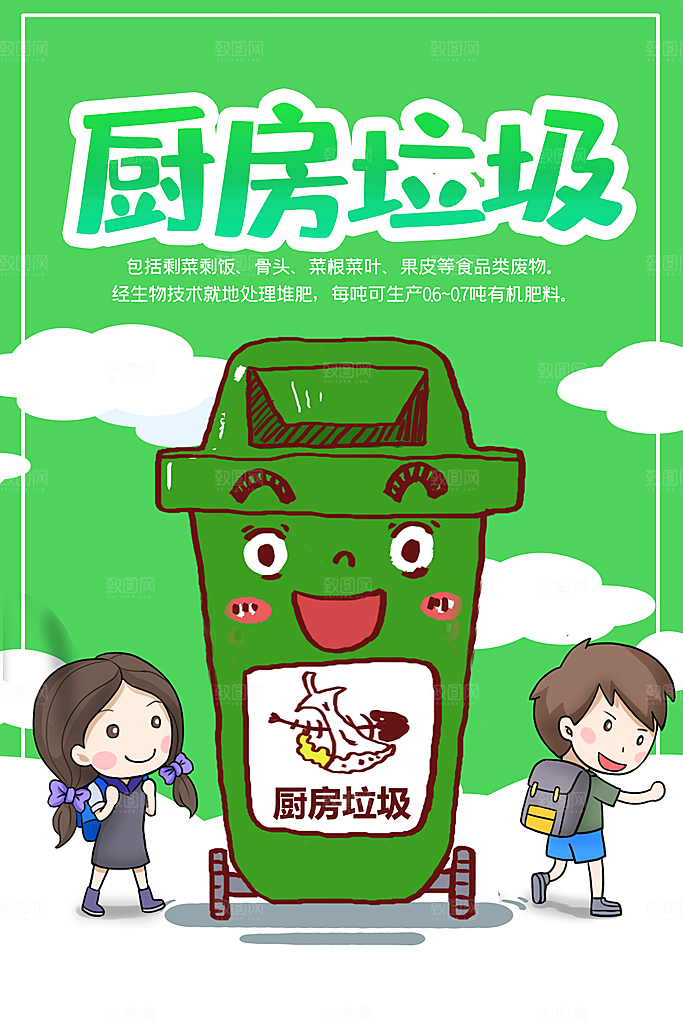 保护环境垃圾文明分类海报