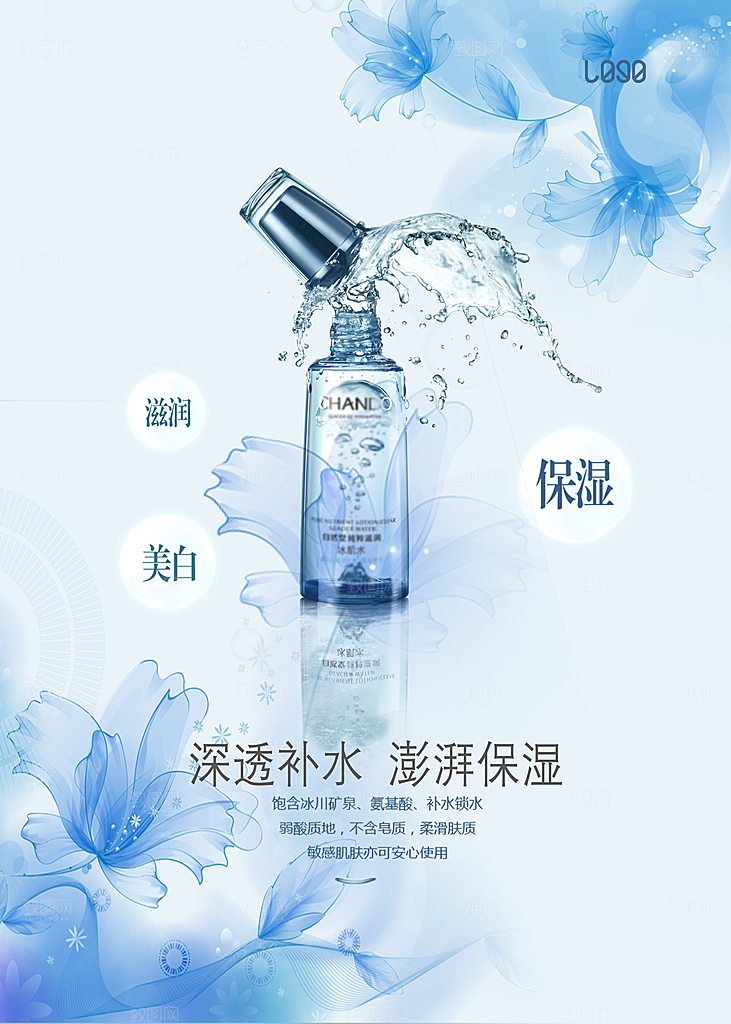 化妆品海报展板设计素材