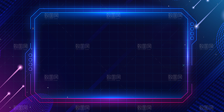 蓝色现代商务科技中控后台背景模板