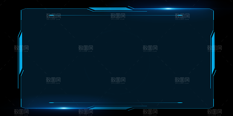 蓝色现代商务科技中控后台背景模板
