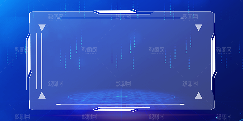 蓝色现代商务科技中控后台背景模板