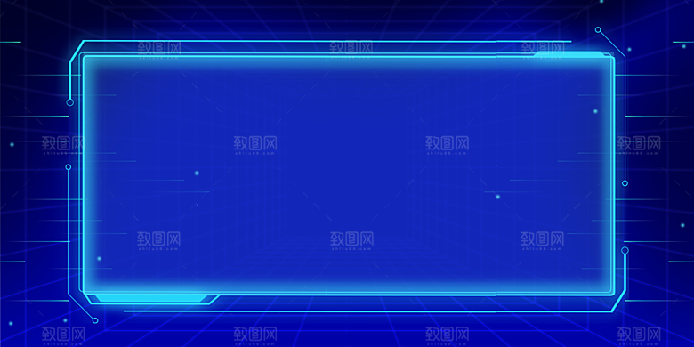 蓝色现代商务科技中控后台背景模板