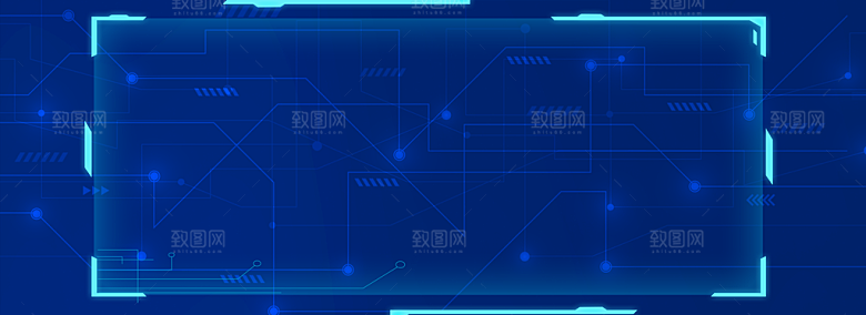 蓝色现代商务科技中控后台背景模板
