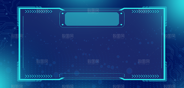 蓝色现代商务科技中控后台背景模板
