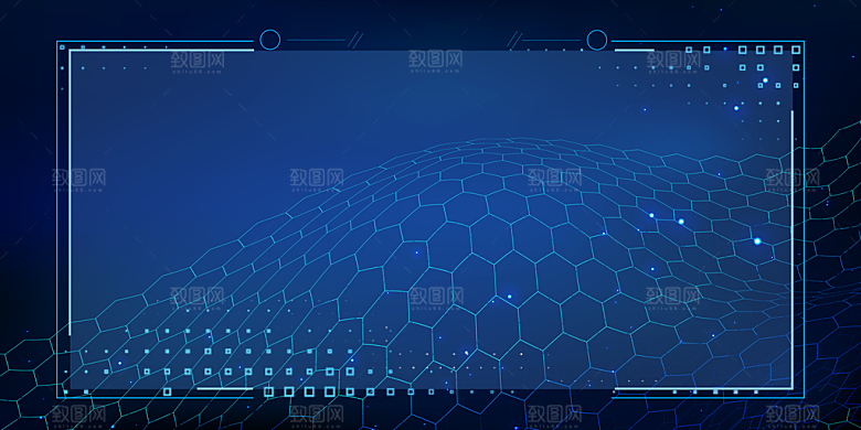 蓝色现代商务科技中控后台背景模板