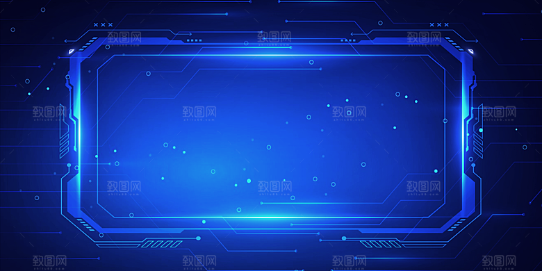 蓝色现代商务科技中控后台背景模板