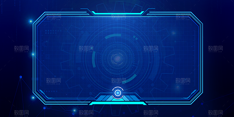 蓝色现代商务科技中控后台背景模板