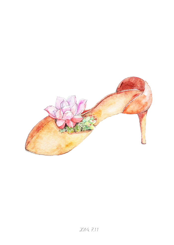 手绘卡通水彩多肉植物仙人掌盆栽PNG