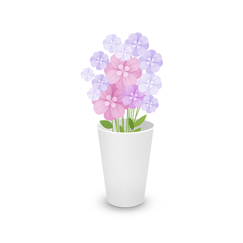 手绘卡通水彩多肉植物仙人掌盆栽PNG