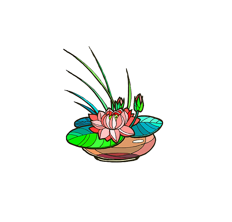 手绘卡通水彩多肉植物仙人掌盆栽PNG素材