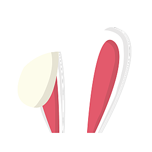 卡通手绘可爱兔子耳朵猫耳朵动物耳朵素材