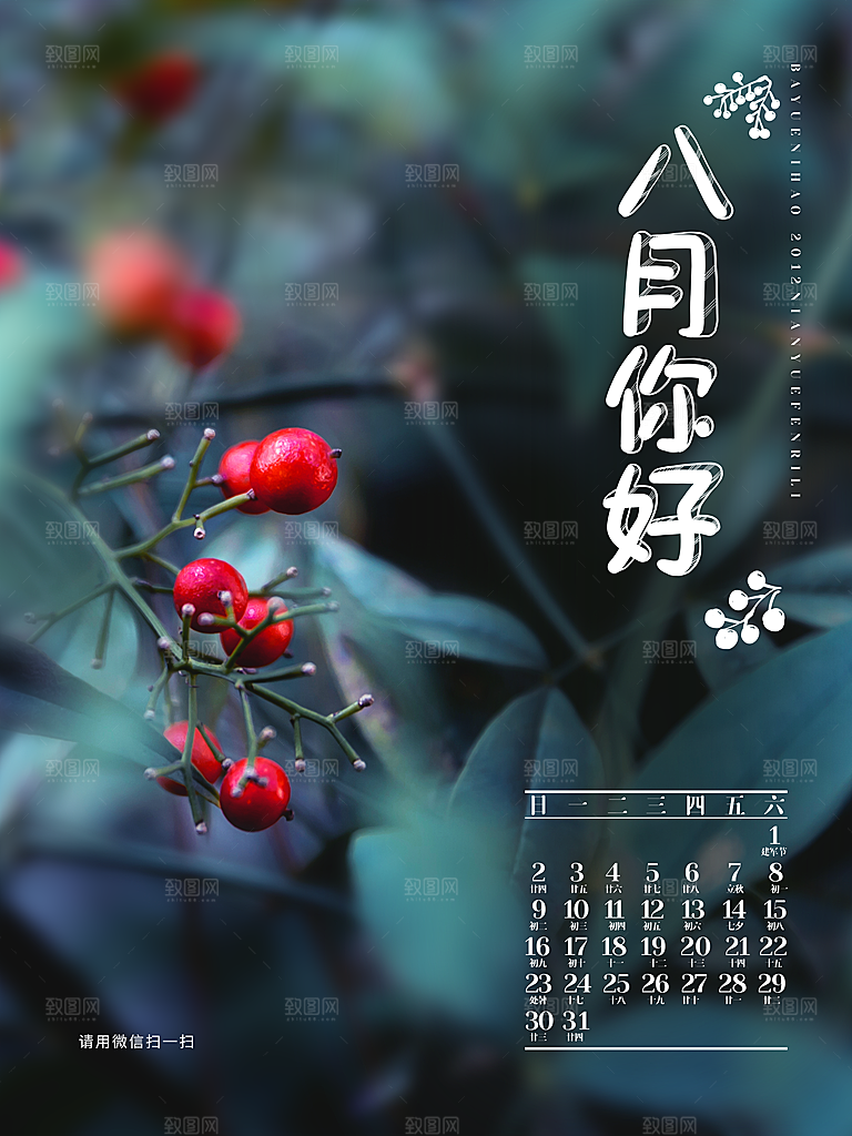 八月你好宣传海报